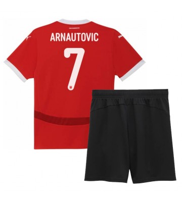 Austria Marko Arnautovic #7 Primera Equipación Niños Eurocopa 2024 Manga Corta (+ Pantalones cortos)